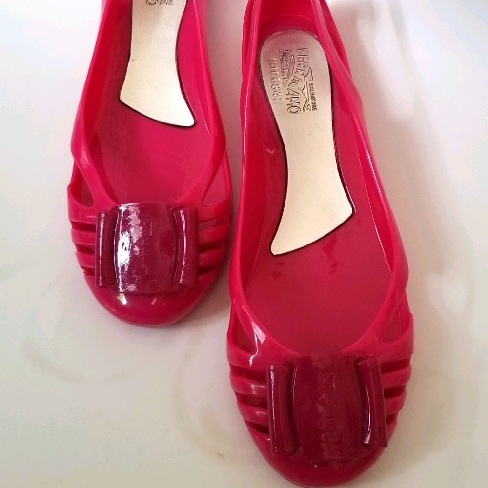 Ferragamo jelly shoes